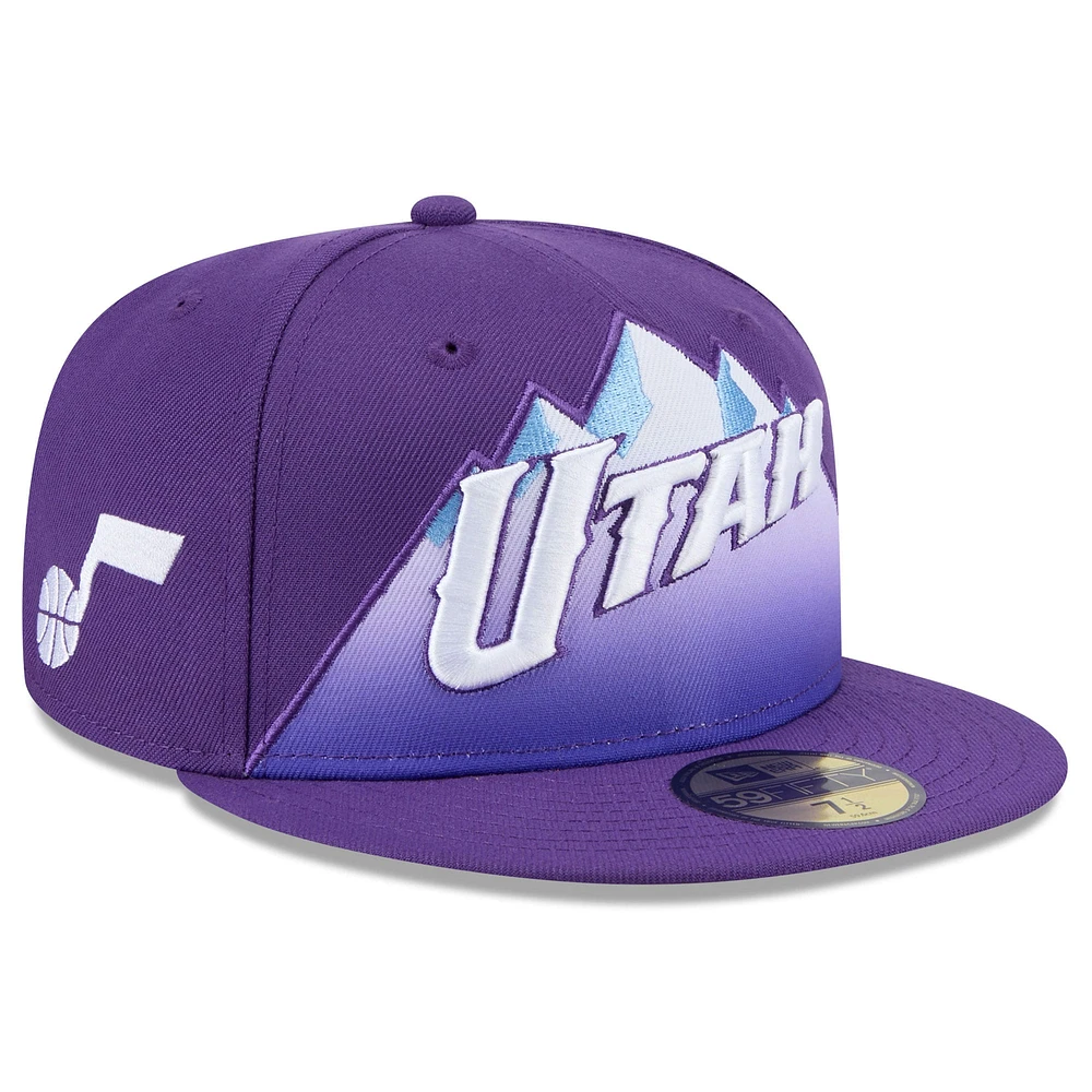 Casquette ajustée 59FIFTY City Edition 2024/25 Utah Jazz pour homme New Era violet