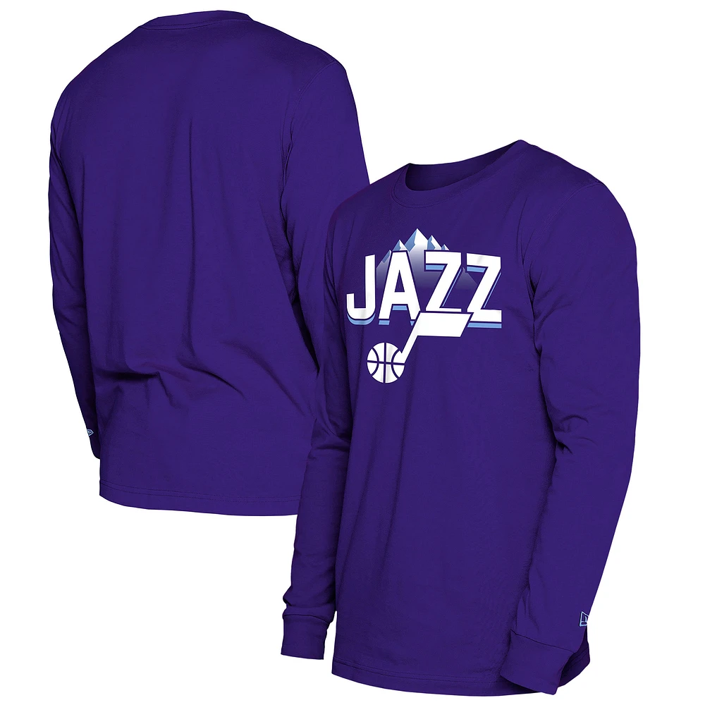 T-shirt à manches longues violet Utah Jazz 2024/25 City Edition pour homme New Era