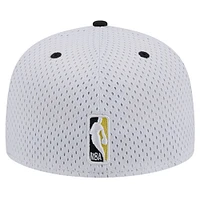 Casquette ajustée Utah Jazz Throwback 2Tone 59FIFTY New Era pour hommes, blanc/noir