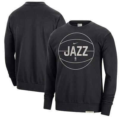 Men's Nike Black Utah Jazz 2023/24 Authentic Standard Issue Travel Performance Pullover Sweatshirt