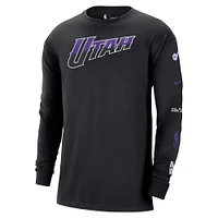 Men's Nike Black Utah Jazz 2023/24 City Edition Max90 Expressive Long Sleeve T-Shirt