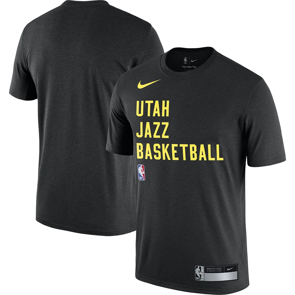 T-shirt d'entraînement Performance Sideline Legend Utah Jazz 2023/24 pour Homme Noir Nike