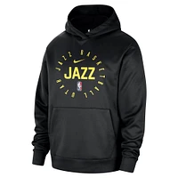 Men's Nike Black Utah Jazz 2024/25 Spotlight On-Court Practice Performance Pullover Hoodie