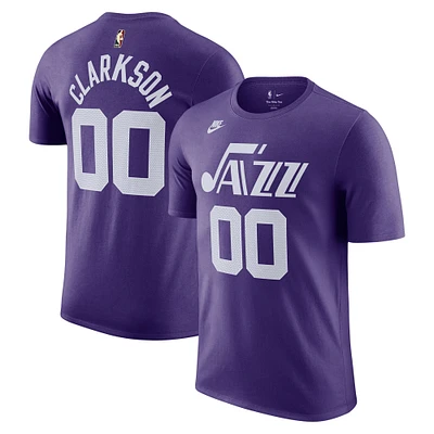 Men's Nike Jordan Clarkson Purple Utah Jazz