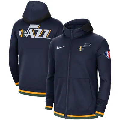 Utah Jazz Nike 75th Anniversary Performance Showtime Full-Zip Hoodie Jacket - Navy