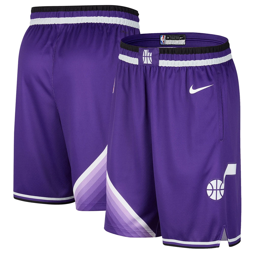 Short Nike violet Utah Jazz 2023/24 City Edition Swingman pour homme