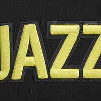 Sweat à capuche Pro Standard noir Utah Jazz Script Tail pour hommes