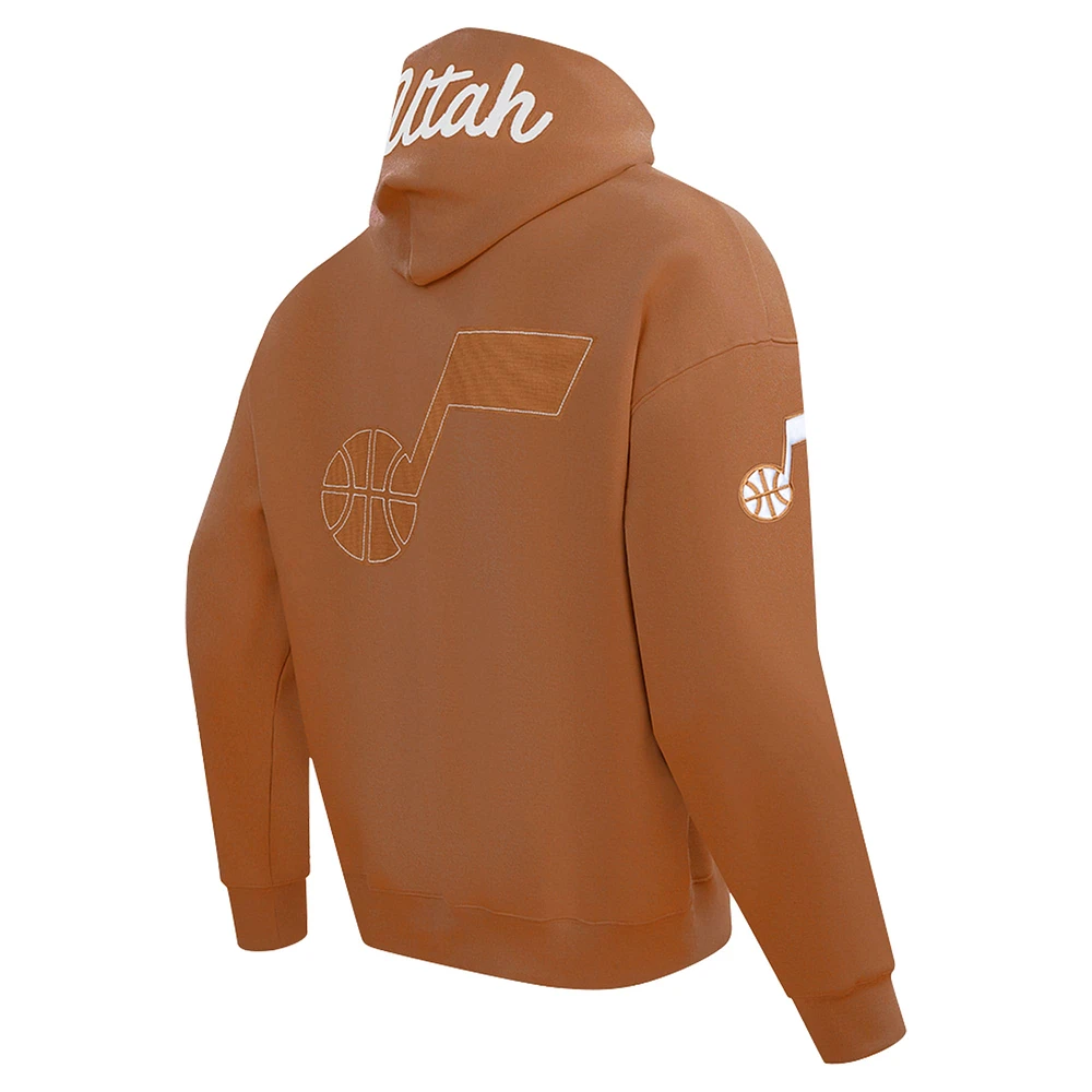 Sweat à capuche épaules tombantes Pro Standard Brown Utah Jazz Paint the City pour homme