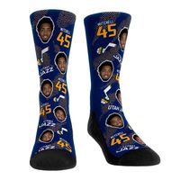 Men's Rock 'Em Socks Donovan Mitchell Utah Jazz Player Allover Crew Socks