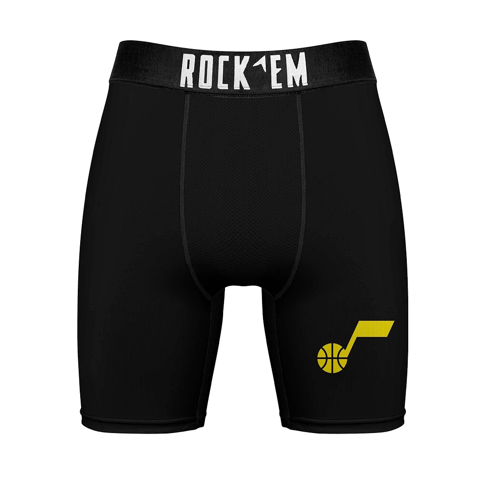 Men's Rock Em Socks Utah Jazz Primary Crew & Boxer Briefs Combo Pack