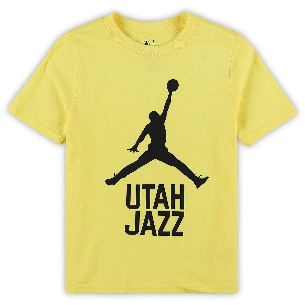 Preschool Jordan Brand Gold Utah Jazz Essential Jumpman T-Shirt