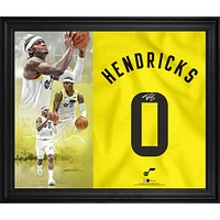 Collage de numéros de maillots encadrés et autographiés de Taylor Hendricks, Utah Jazz, 20" x 24" (50 x 60 cm) en or, édition limitée