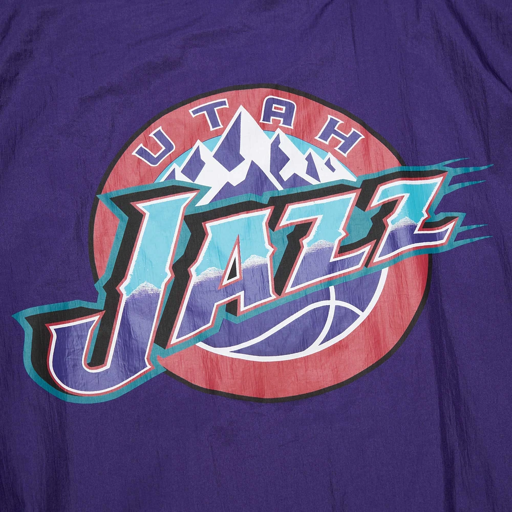 Unisex Mitchell & Ness  Purple Utah Jazz Hardwood Classics Team OG 3.0 Anorak Half-Zip Windbreaker Jacket