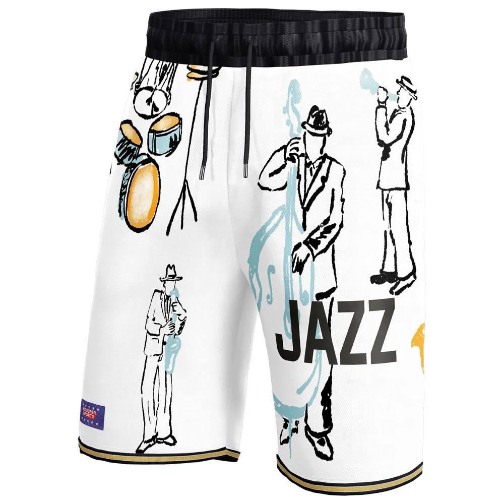 Short unisexe NBA & KidSuper Studios by Fanatics Blanc Utah Jazz Hometown