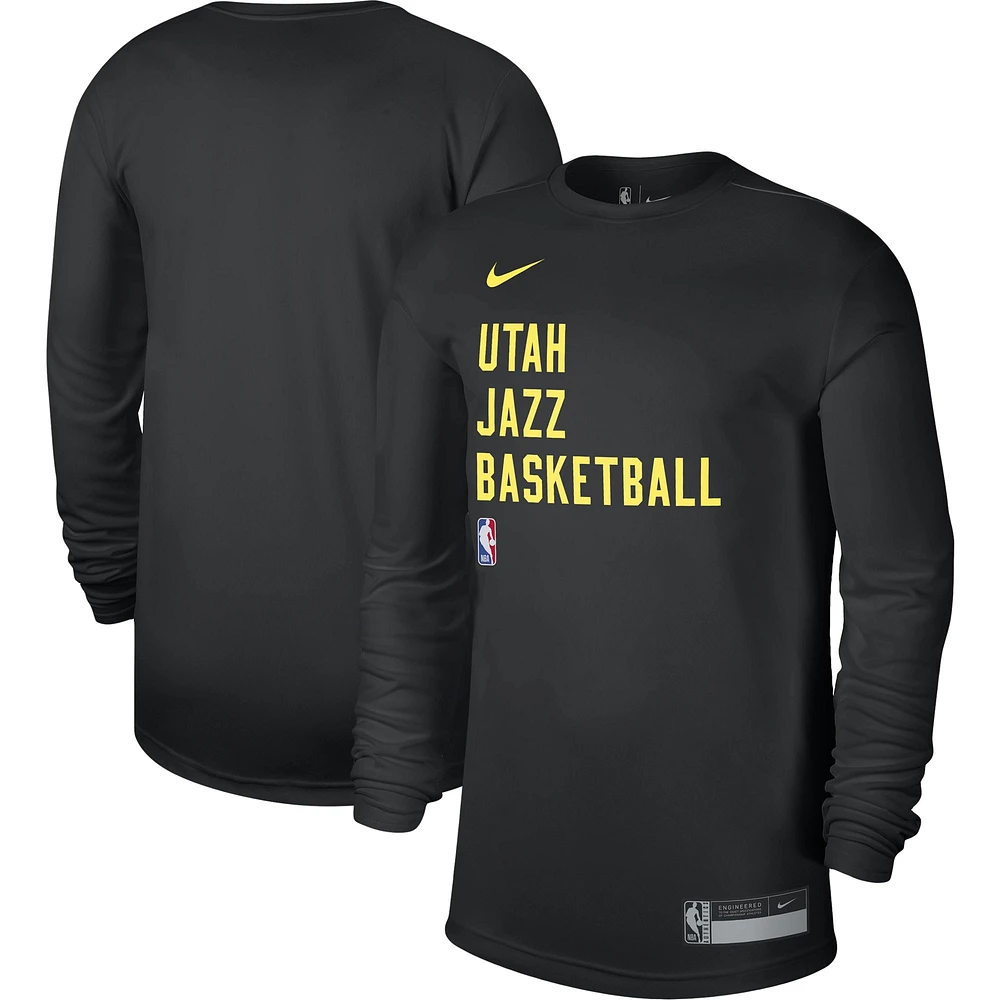 T-shirt à manches longues unisexe Nike Utah Jazz 2023/24 Legend On-Court Practice noir