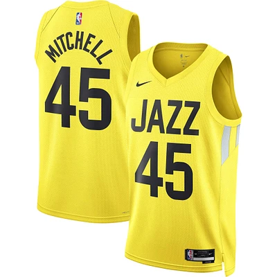 Unisex Nike Donovan Mitchell Gold Utah Jazz Swingman Jersey - Icon Edition