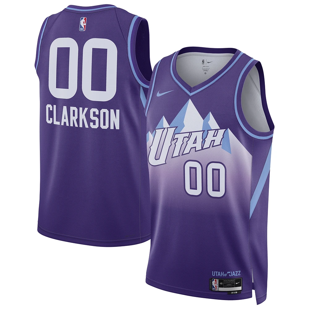 Maillot de joueur Nike Jordan Clarkson violet unisexe Utah Jazz 2024/25 Swingman - Édition City