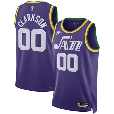 Maillot unisexe Nike Jordan Clarkson violet Utah Jazz Swingman Replica - Édition classique