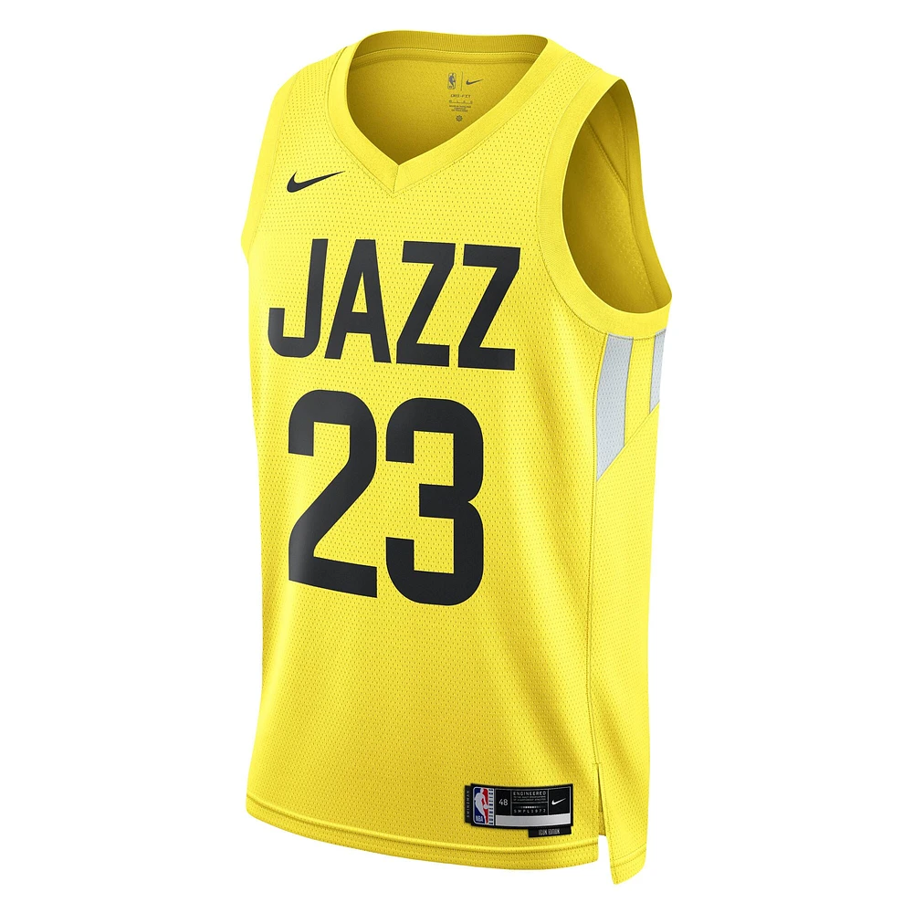 Maillot Nike Lauri Markkanen Or Utah Jazz Swingman unisexe - Édition Icon