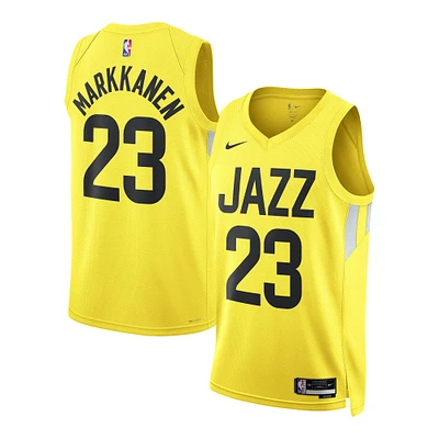 Maillot Nike Lauri Markkanen Or Utah Jazz Swingman unisexe - Édition Icon