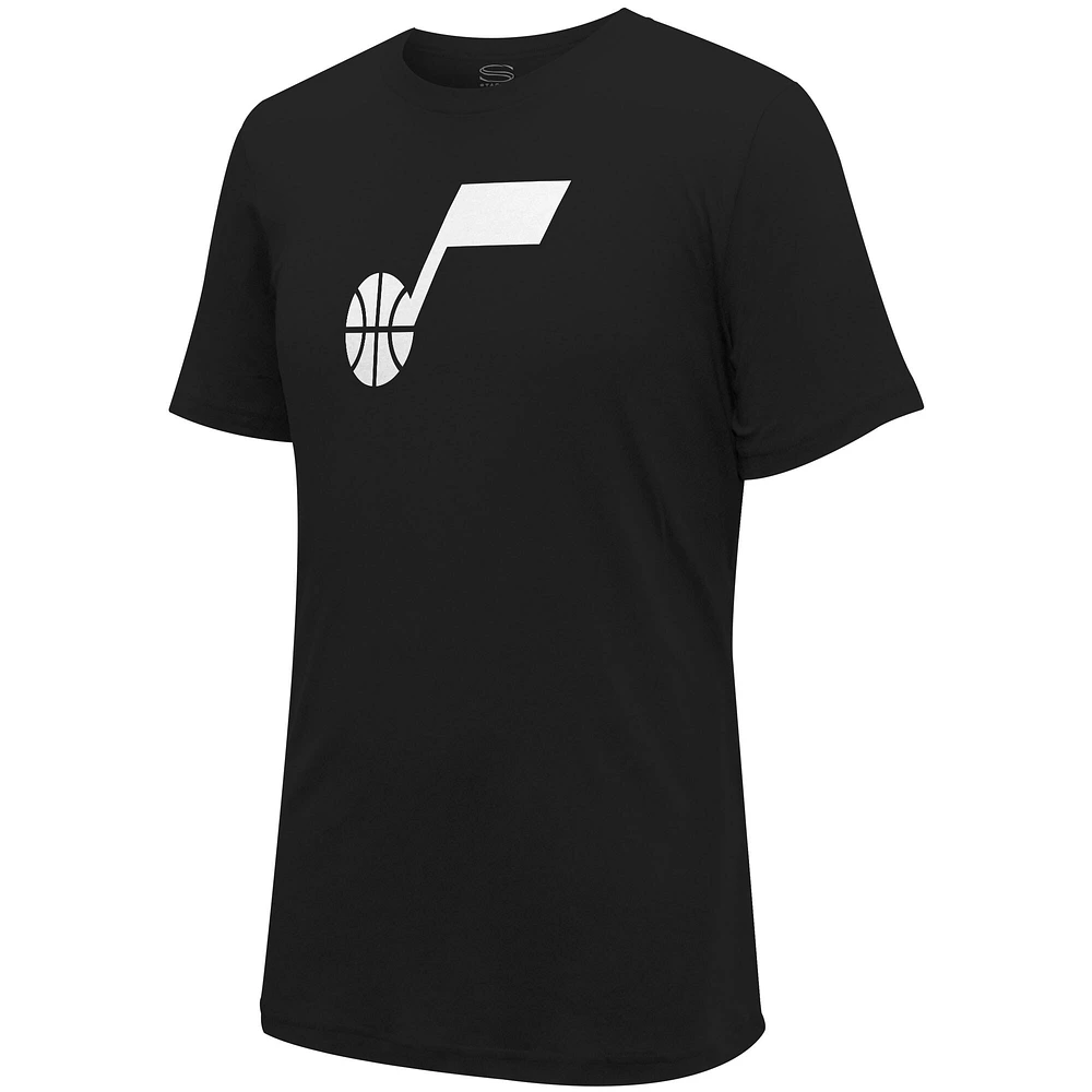 T-shirt unisexe Stadium Essentials noir avec logo principal de l'Utah Jazz