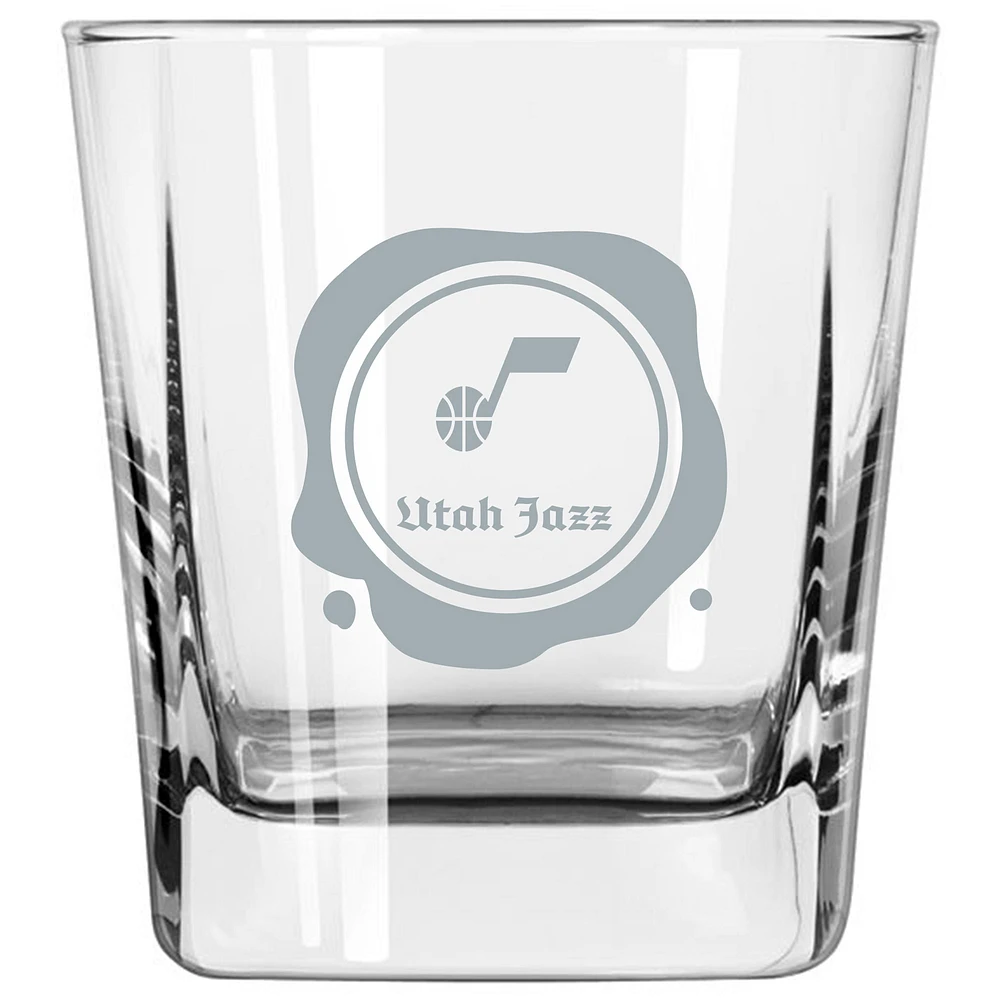 Jazz de l'Utah 14 oz. Tampon Frost Verre Old Fashioned