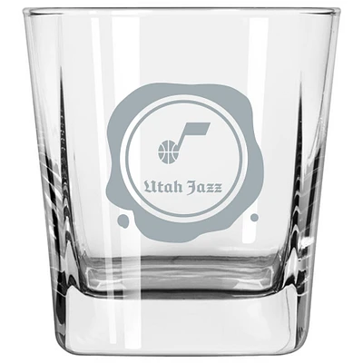 Jazz de l'Utah 14 oz. Tampon Frost Verre Old Fashioned