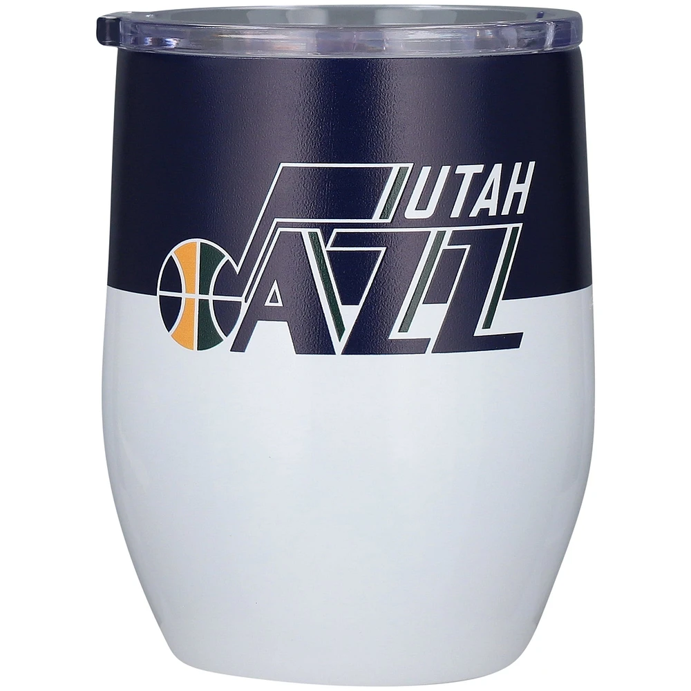 Jazz de l'Utah 16 oz. Gobelet incurvé en acier inoxydable Colorblock