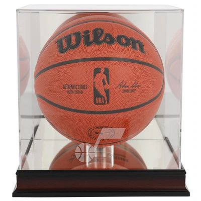 Utah Jazz Mahogany Logo Basketball Display Case