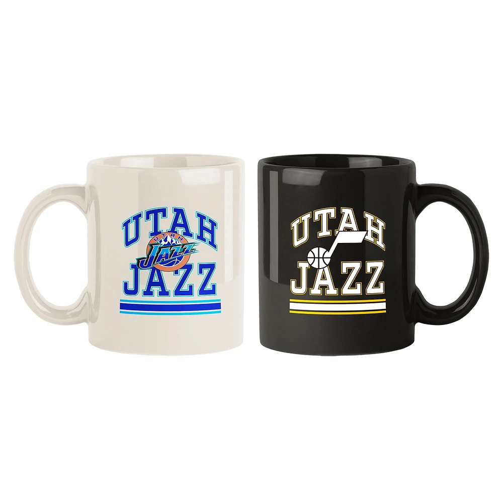 Lot de deux tasses colorées de 15 oz des Utah Jazz