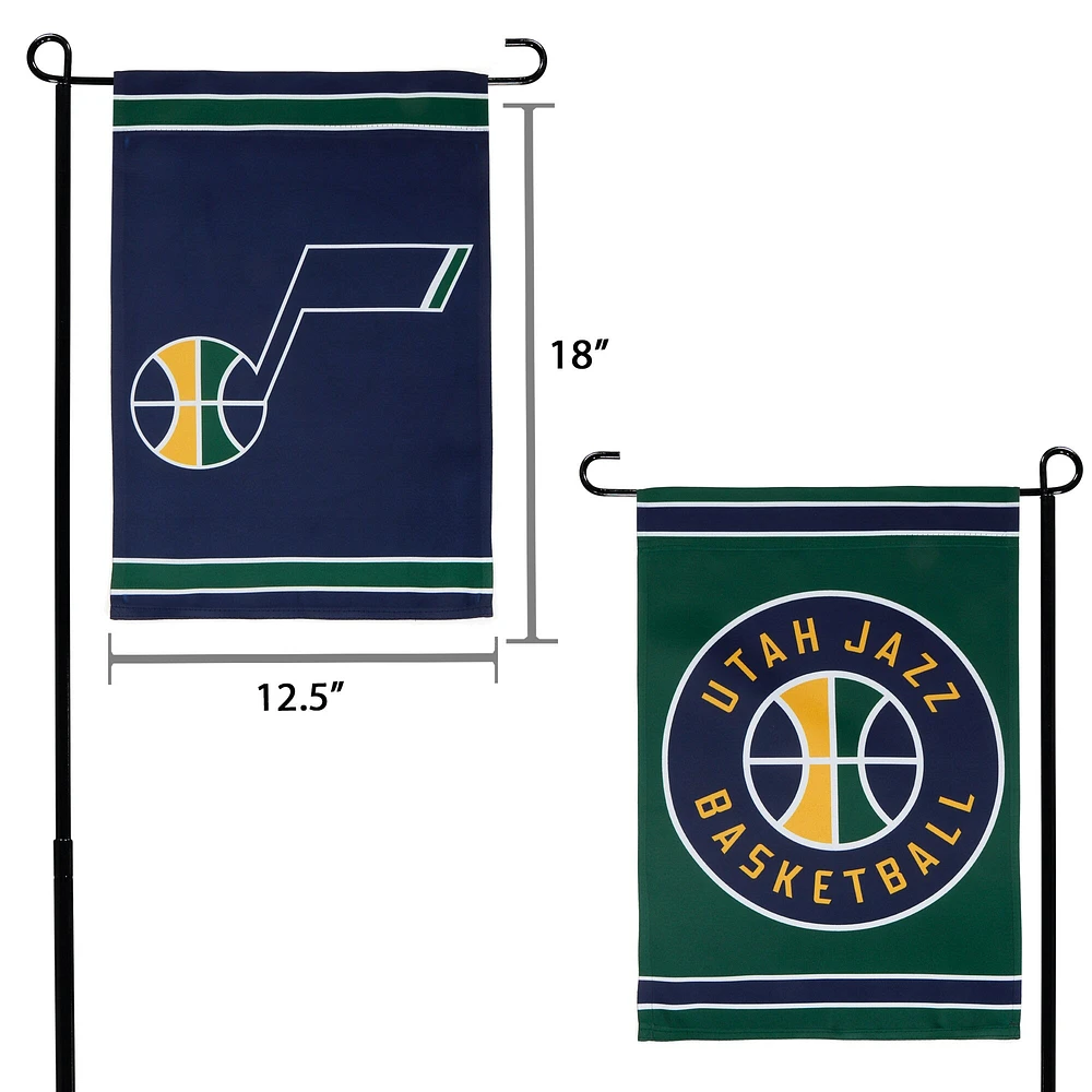 Drapeau de jardin double face WinCraft Utah Jazz 12" x 18"