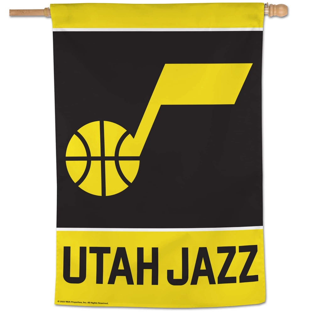 Bannière verticale simple face avec logo principal WinCraft Utah Jazz 28" x 40"