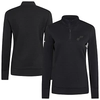 Women's Levelwear  Black Utah Jazz Cushion Quarter-Zip Pullover