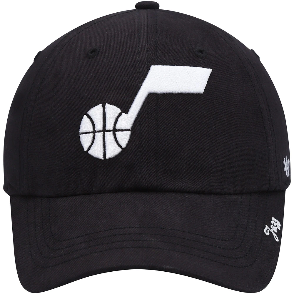 Casquette réglable '47 Black Utah Jazz Miata Clean Up pour femme