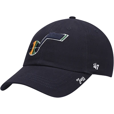 Casquette réglable '47 Navy Utah Jazz Miata Clean Up Logo pour femme