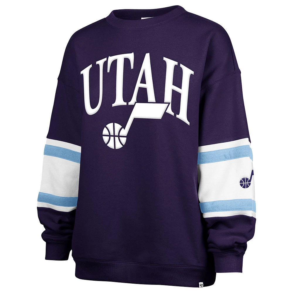 Women's '47 Purple Utah Jazz 2024/25 City Edition Steadfast Paneled Pullover Sweatshirt