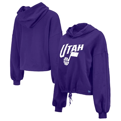 Sweat à capuche court violet Utah Jazz 2024/25 City Edition pour femme New Era