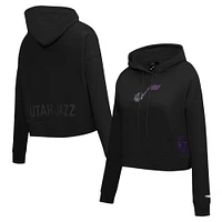 Sweat à capuche court Pro Standard pour femme, noir, Utah Jazz Jewels