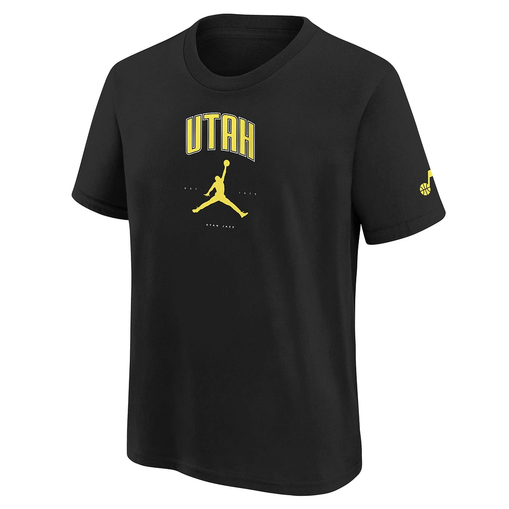 Youth Jordan Brand Black Utah Jazz Essential Cities T-Shirt