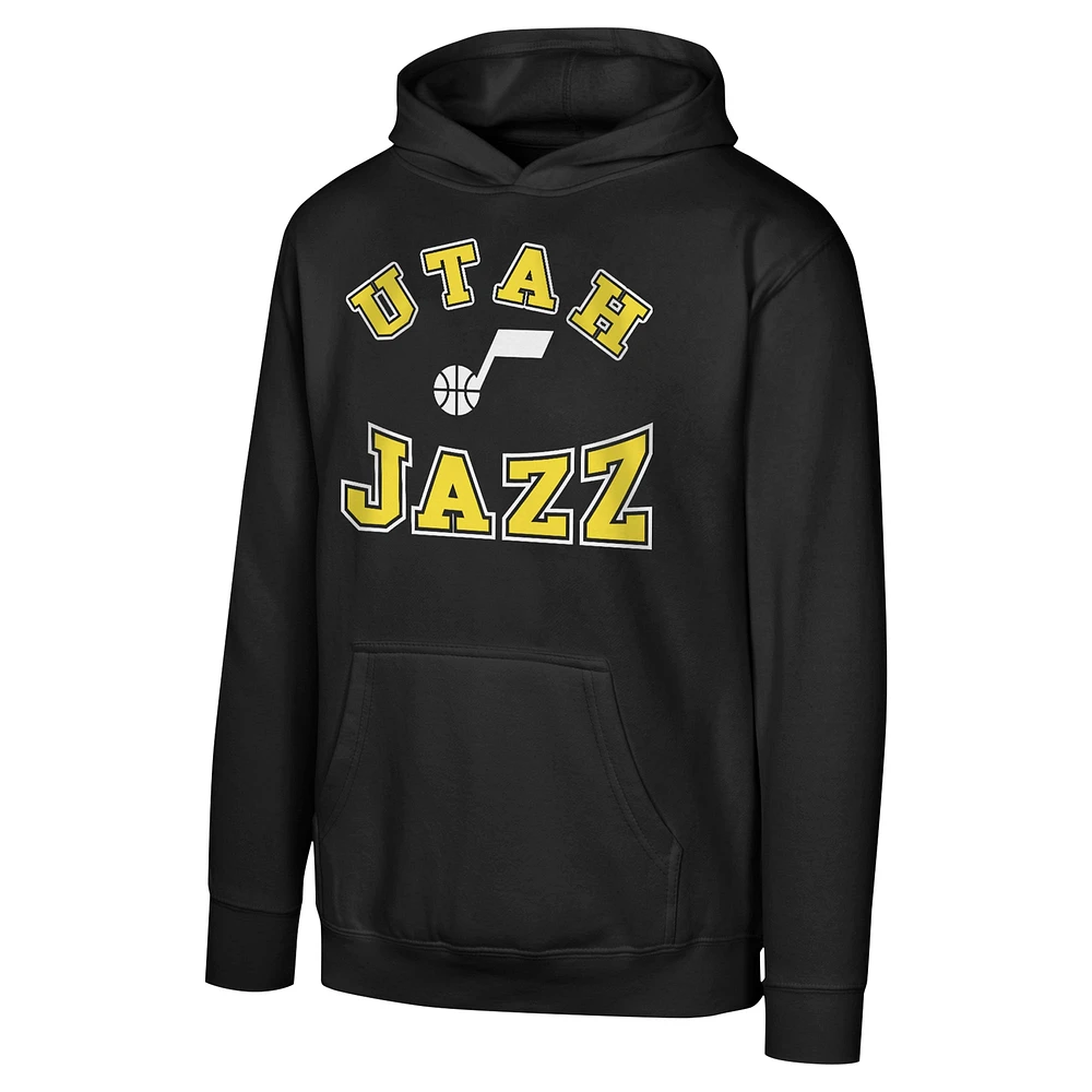 Sweat à capuche en polaire noir pour jeunes de l'Utah Jazz Home Town