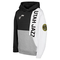 Youth  Black Utah Jazz Splash Pullover Hoodie