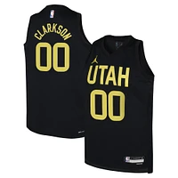 Maillot Jordan Brand Clarkson Swingman noir Utah Jazz pour jeune - Édition Statement