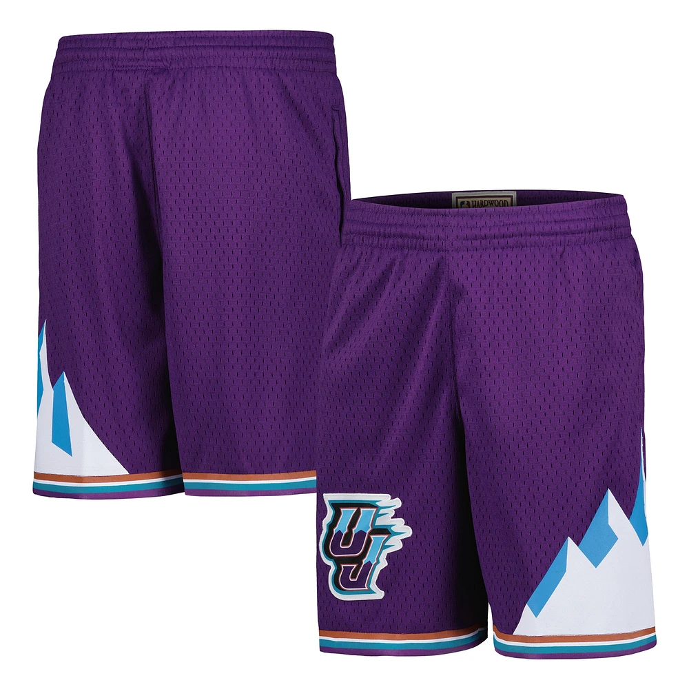 Short Swingman violet Utah Jazz Hardwood Classics Mitchell & Ness pour jeunes