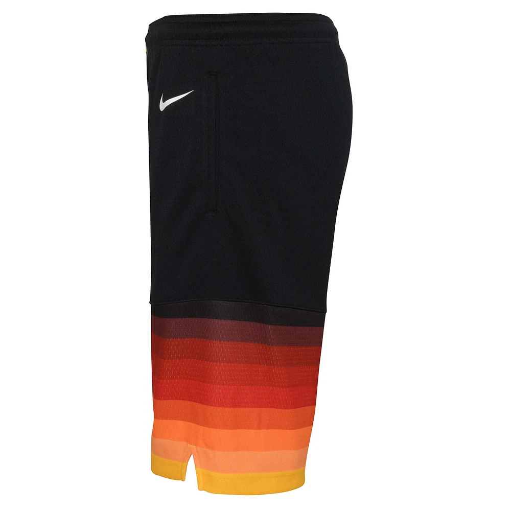 Junior Nike Noir Utah Jazz 2021/22 Ville édition Shorts SWINGMAN