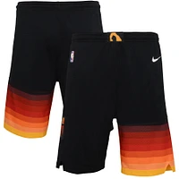 Junior Nike Noir Utah Jazz 2021/22 Ville édition Shorts SWINGMAN