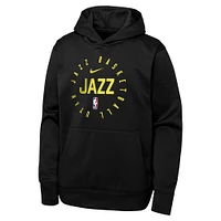 Youth Nike Black Utah Jazz Performance Practice Spotlight Pullover Hoodie