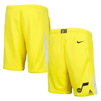 Youth Nike Gold Utah Jazz Icon Swingman Performance Shorts