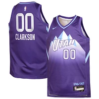 Maillot de joueur Nike Jordan Clarkson violet pour jeune Utah Jazz 2024/25 Swingman - Édition City