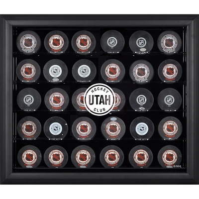  NHL Utah 30-Puck Black Display Case