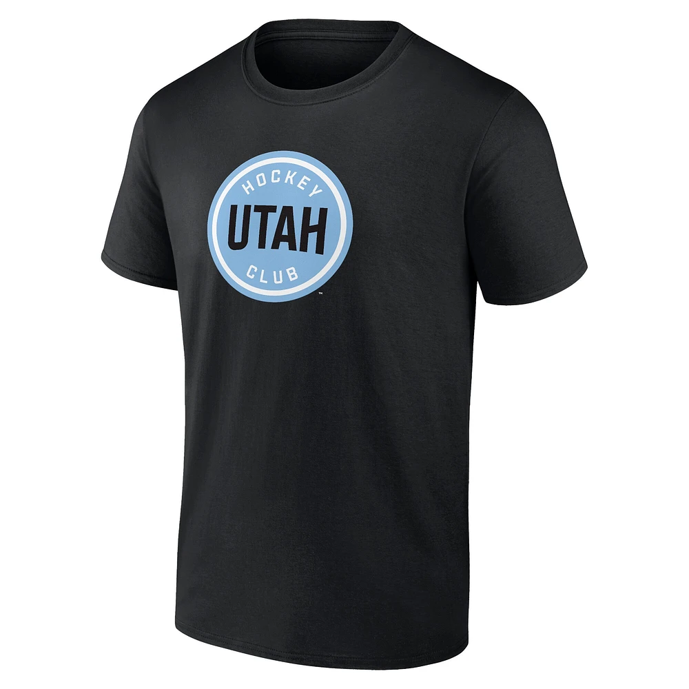 Men's Fanatics Black Utah Hockey Club Draft Logo T-Shirt